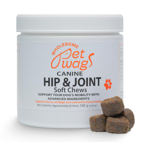 Dog/Canine Hip & Joint Soft Chews | Supplement for Dogs Glucosamine Collagen Chondroitin Turmeric Supplements Dog Joint Health Support | 60 Chews (180g 6.35 oz.)